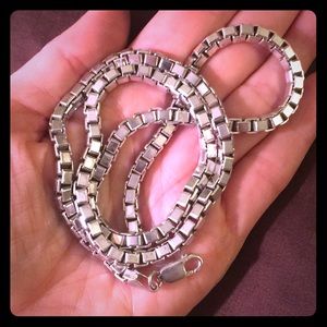 🎉HOST PICK 🎉 Thick box chain silver from Italy